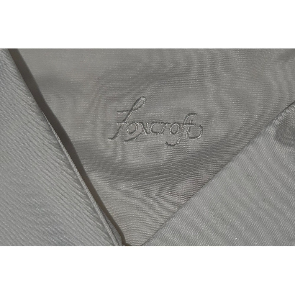 VTG Foxcroft Tuxedo Blouse Size 10 Pin Tuck Pleated Button Down Deadstock Y2K - Picture 4 of 5